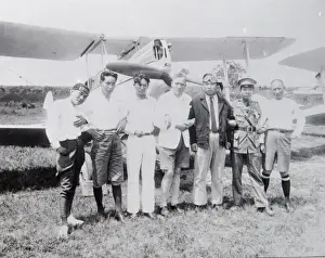 Hosts Prints: Western aviator on a trip to the Far East, with hosts