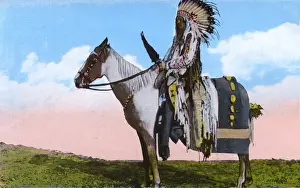 Cree Prints: Western Canada - A Cree Indian Brave