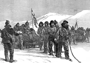 Images Dated 16th August 2004: The Western Sledge Party of the British Arctic Expedition, 1