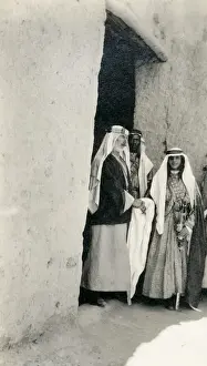 Western woman in arab dress, Middle East