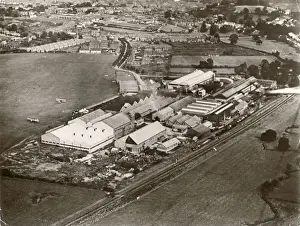 Yeovil Prints: The Westland factory at Yeovil just after World War 1