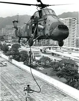 1976 Prints: Westland Wessex HC2, XT673, of No28 Squadron RAF Kai Tak?