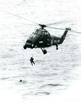 Performs Prints: Westland Wessex performs a rescue at sea