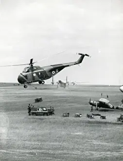 Whirlwind Prints: Westland Whirlwind above a Blackburn Beverley C1