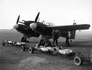 Westland Whirlwind is bombed up during a practice session