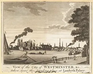 Alexander Hogg Prints: Westminster Abbey and Westminster Bridge, 18th century