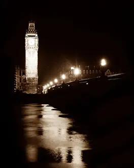Westminster Bridge and Big Ben, London, probably 1920s