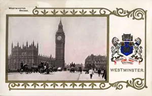 Clocktower Prints: Westminster Bridge and Parliament, London