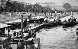 Paddlesteamer Prints: Westminster Pier landing stage - Victorian period