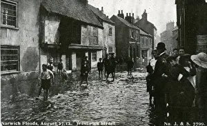 Westwick Street in Flood, Norwich, Norfolk