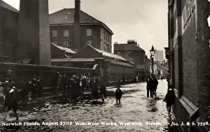 Westwick Street in Flood, Norwich, Norfolk