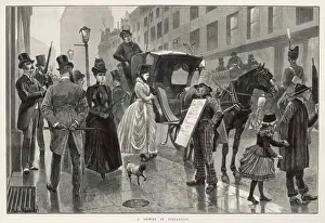 Grating Prints: Wet day in Piccadilly, Central London
