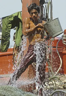 Wet deckhand, Bangkok, Thailand