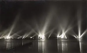 Weymouth - Ships illuminated for visit by British Royals