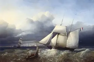 Belgians Prints: WEYTS, Petrus. The Charles V in a storm