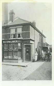 Wentworth Postcard Collection Gallery: WF Palmer Bakers Shop - (Showing bakers delivery cart)