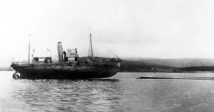 The whaler Ramna stranded on German Battle Cruiser