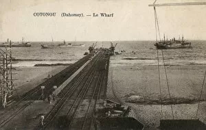 Dahomey Collection: Wharf at Cotonou, French Dahomey, West Africa