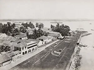 Colombo Prints: Wharf and harbour at Colombo, Ceylon, Sri Lanka