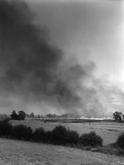 Farm Land Prints: Wheat Stubble on Fire