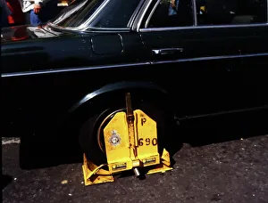 Clamp Prints: Wheel clamp, London in the 1980s
