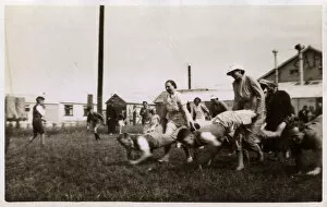 Jerome Collection: Wheelbarrow Race at a British Holiday Camp