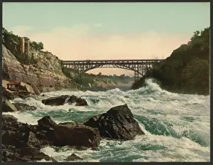 Rapids Prints: Whirlpool Rapids, looking up Niagara
