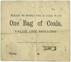 Allowance Collection: Whitby Parish poor relief voucher for coal