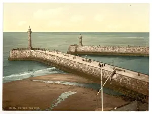 Whitby, the pier, Yorkshire, England