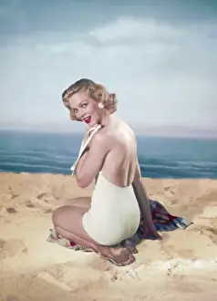 Backless Prints: White Bathing Costume