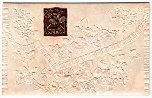 Images Dated 9th July 2018: White embossed envelope for a Christmas card
