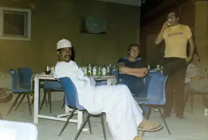 White men drinking in Oman