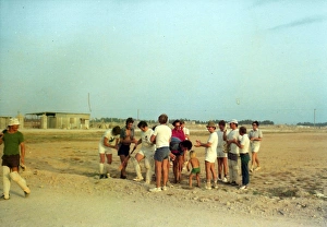 Images Dated 19th July 2016: White people playing cricket in Oman