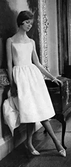 Straps Prints: White pique dress from Horrockses