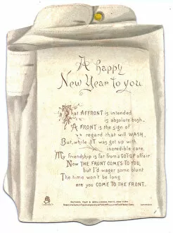 Shirts Gallery: White shirt on a cutout New Year card