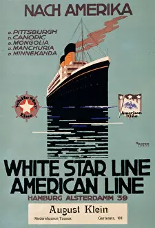 Shipping Prints: White Star Line / American Line poster