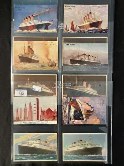 Britannic Prints: White Star Line - ten assorted colour postcards