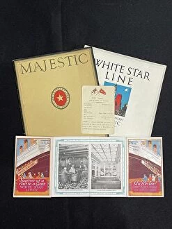 Brochure Collection: White Star Line, assorted souvenir brochures and card