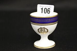 Minor Collection: White Star Line - blue, white and gilt egg cup