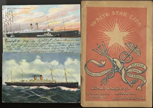 White Star Line - brochure and two RMS Baltic postcards