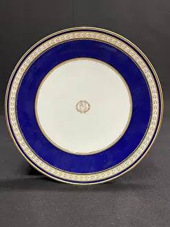 Cobalt Prints: White Star Line, cobalt blue and gilt dinner plate