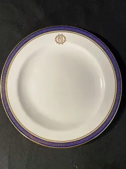 Oceanic Prints: White Star Line - Copeland Spode blue and white dinner plate