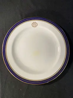 White Star Line - Copeland Spode blue and white dinner plate