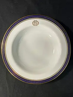 Oceanic Prints: White Star Line - Copeland Spode blue and white soup bowl