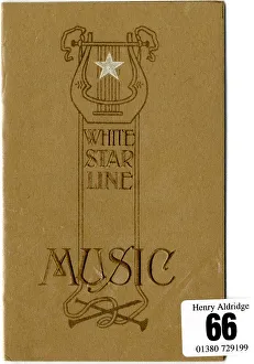 Sixteen Prints: White Star Line - cover design, Music booklet