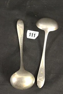 Images Dated 5th March 2018: White Star Line - two Elkington plate ladles