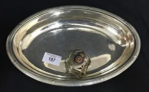White Star Line - Elkington plate serving dish, napkin ring