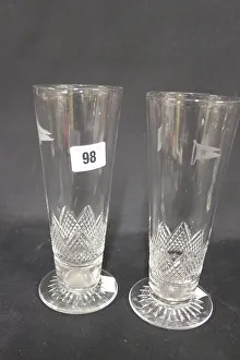 White Star Line - two First Class celery glasses
