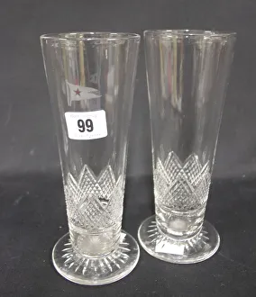 White Star Line - two First Class celery glasses
