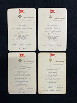 Catering Prints: White star Line, First Class menus from RMS Teutonic